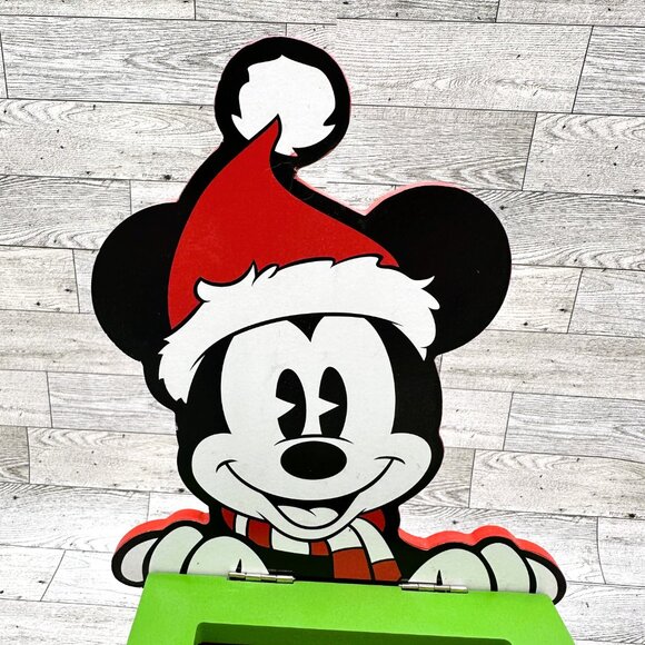 Disney Mickey Mouse LETTERS TO SANTA Wooden Tabletop Mailbox - Picture 2 of 11